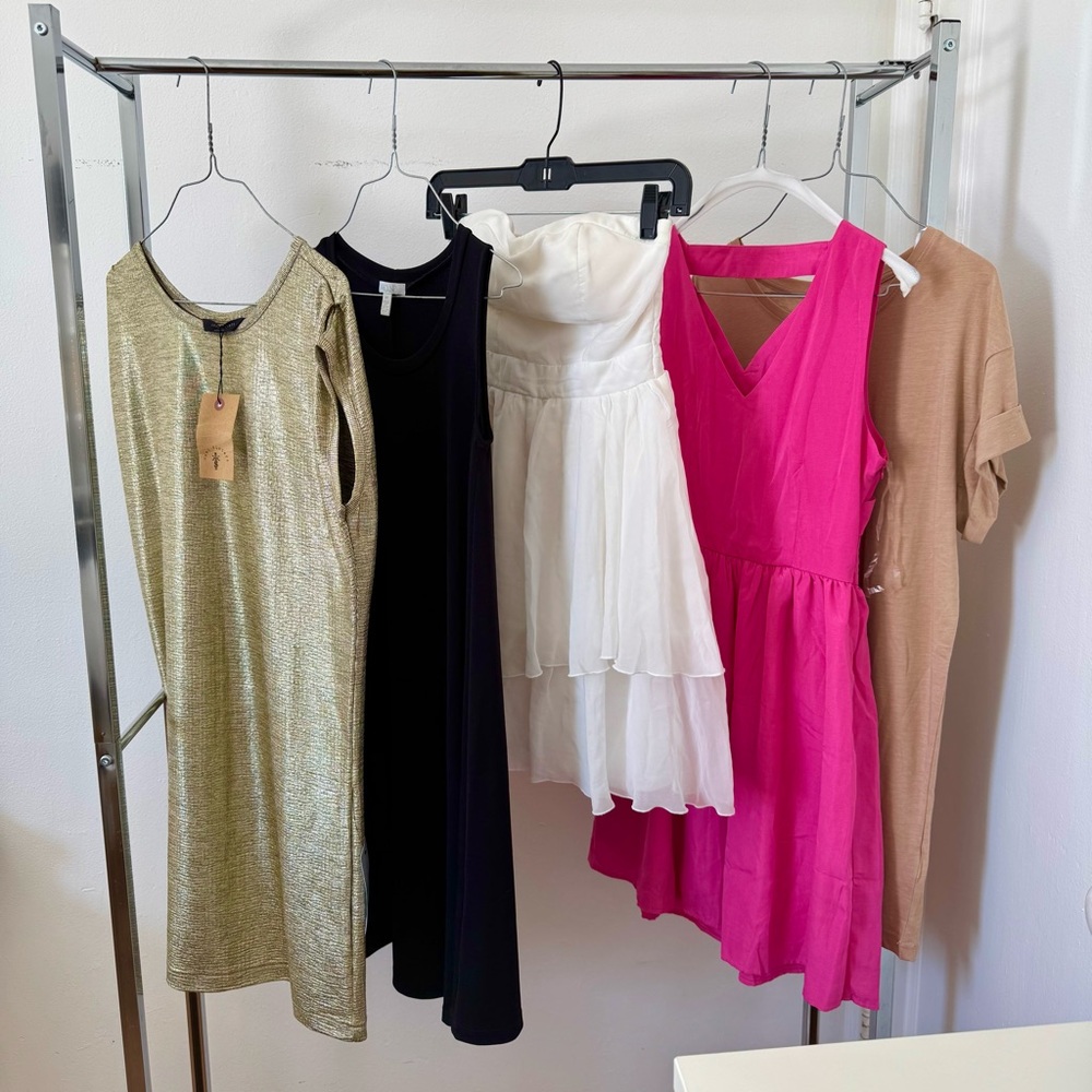 knot sisters, abound, tally weijl, pretty good, h&m dresses bundle size XXS-S